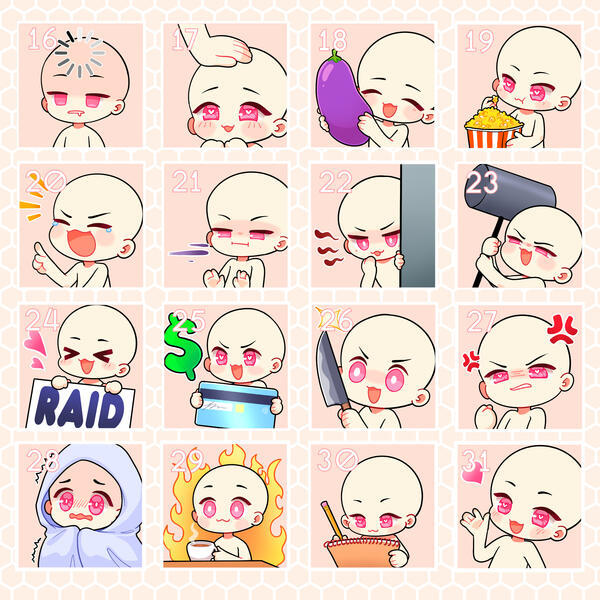 Emotes 16-31